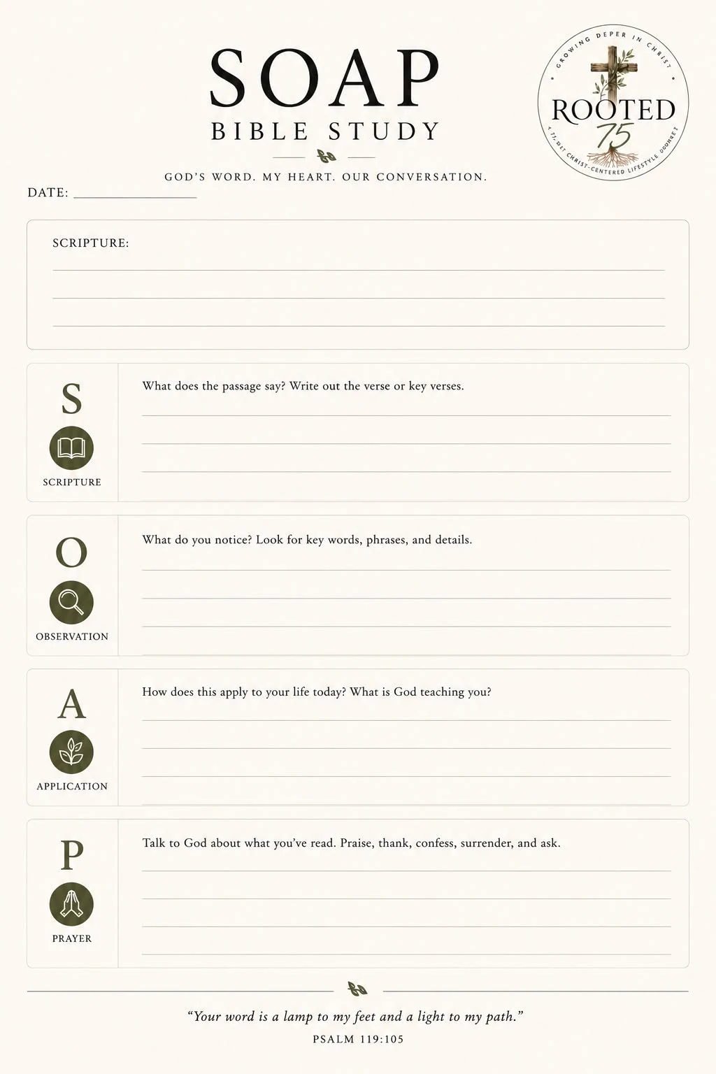SOAP Bible Study Worksheet preview