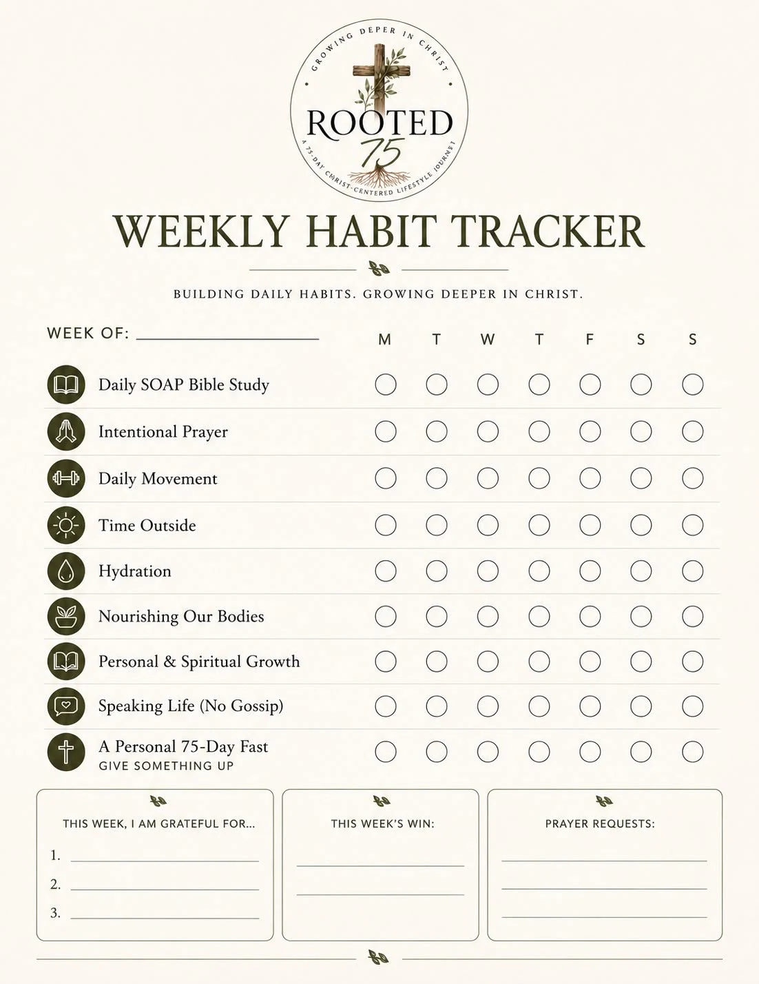 Weekly Habit Tracker preview